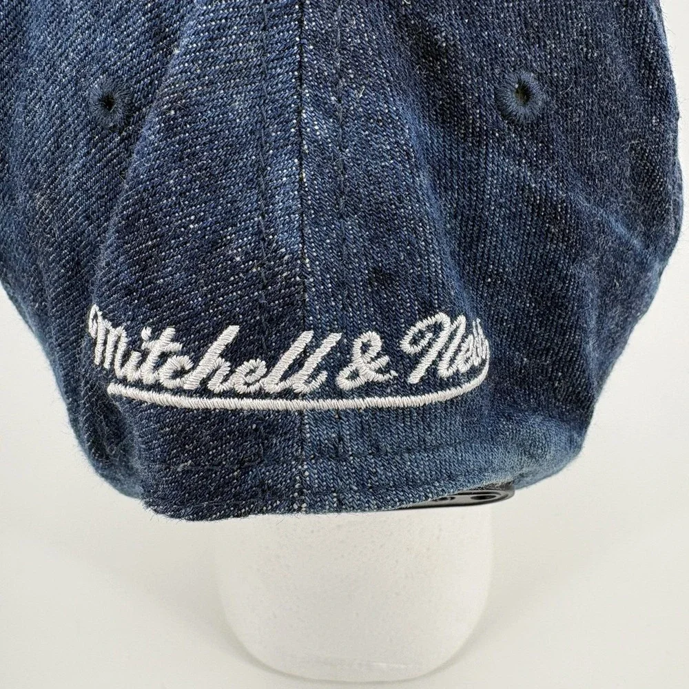 Mitchell & Ness New‎ Orleans Pelicans NBA Denim Leather Patch Snap Back Hat Cap